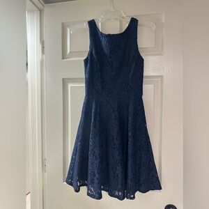Speechless Navy Lace Formal Dress